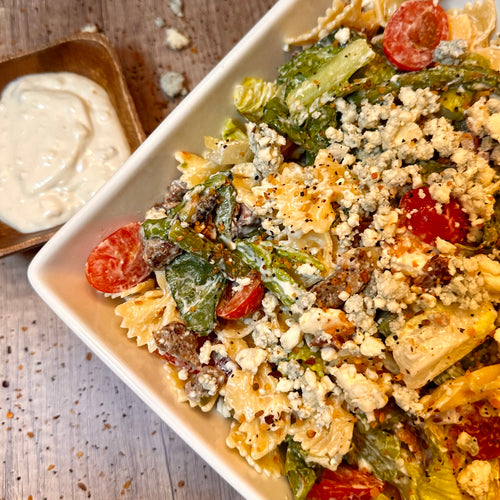 Recipe Card: Black and Bleu Pasta Salad