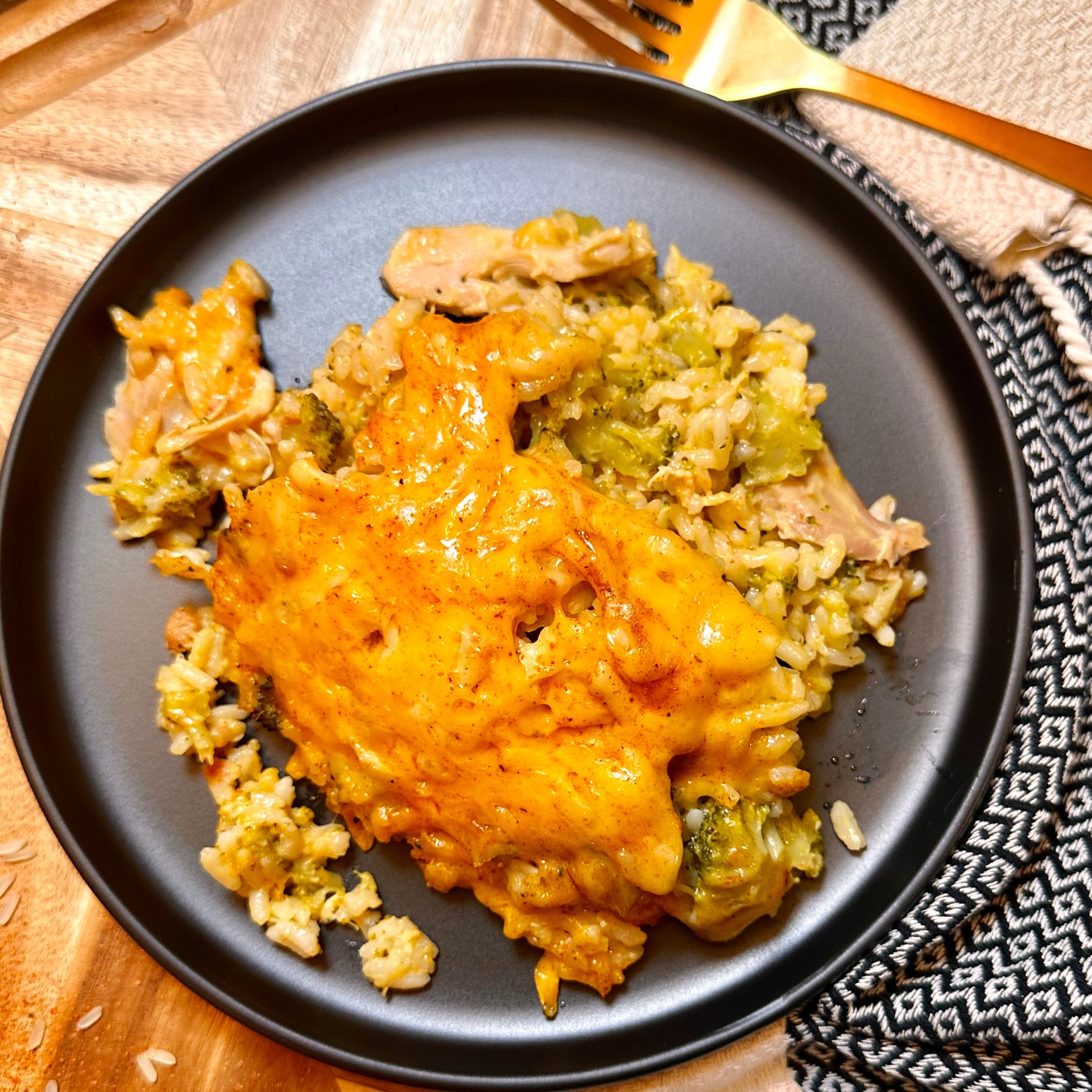 Recipe Card: Cheesy Broccoli and Rice Casserole
